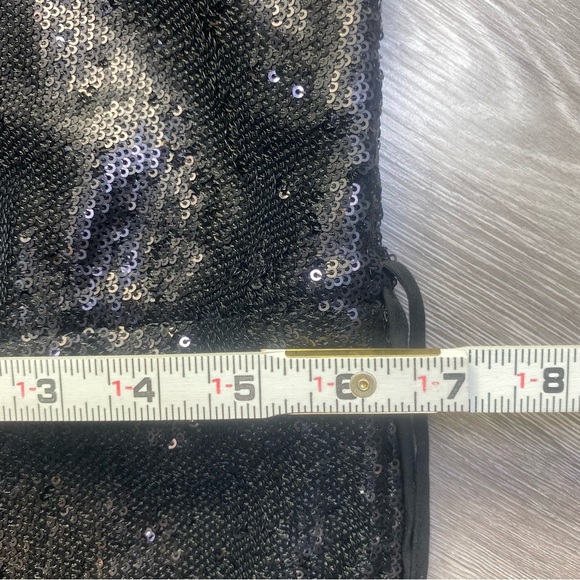 Free People Black Sequin Jumpsuit with Tapered Legs Size‎ Small - Picture 7 of 13